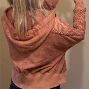 NWT FREE PEOPLE FP Movement MOUNTAIN HIGH CABLE ZIP UP HOODIE sz S